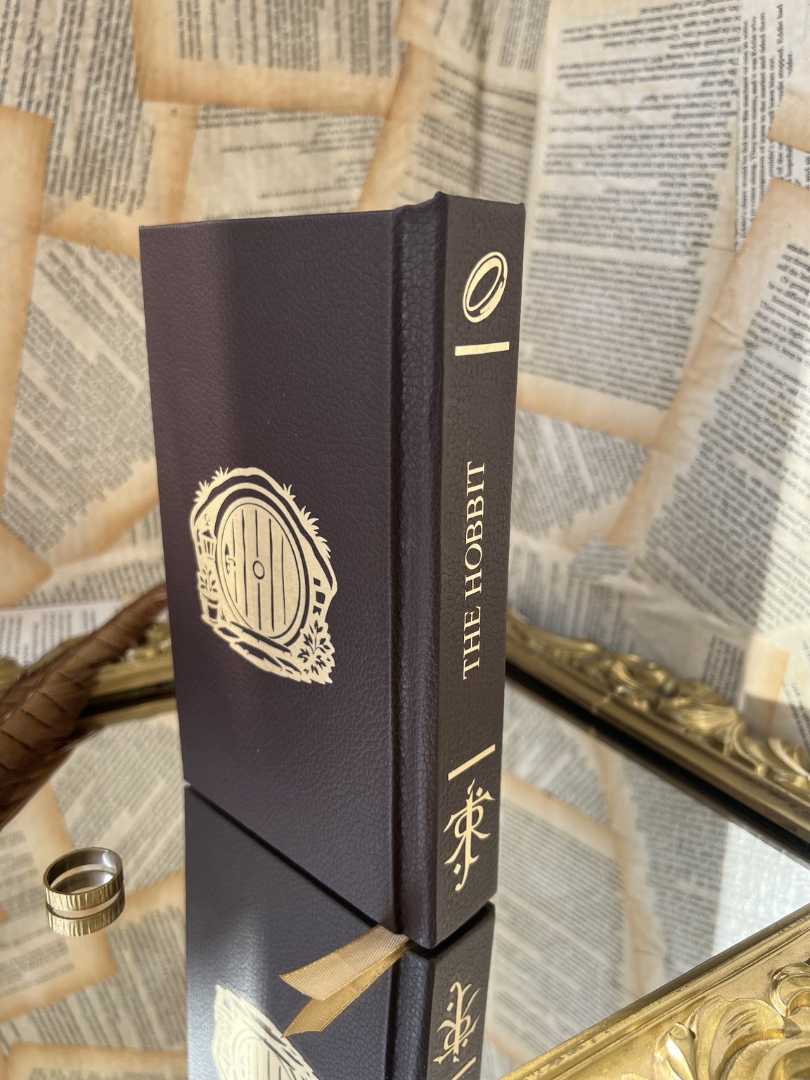 The Hobbit custom spine with gold htv