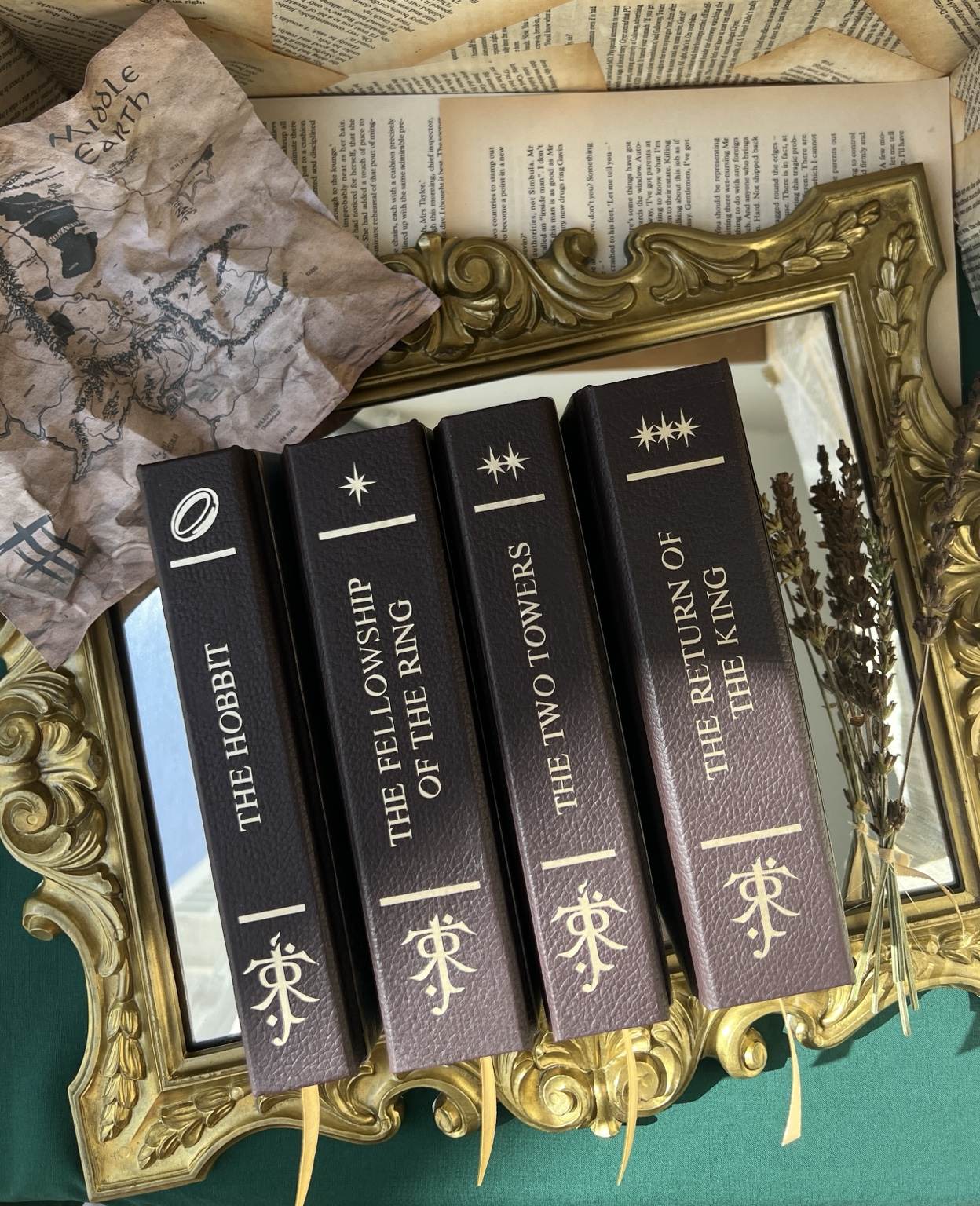 The Hobbit & The Lord of the Rings - The Complete Edition custom spine with gold htv