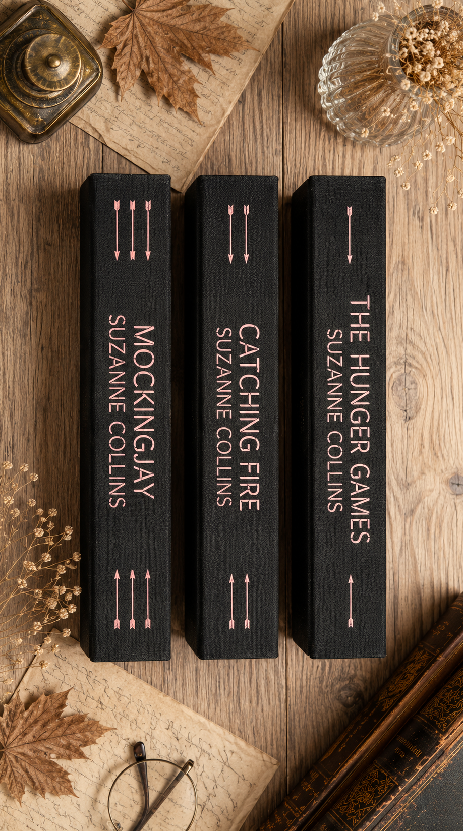Close-up of the spine of a handbound book